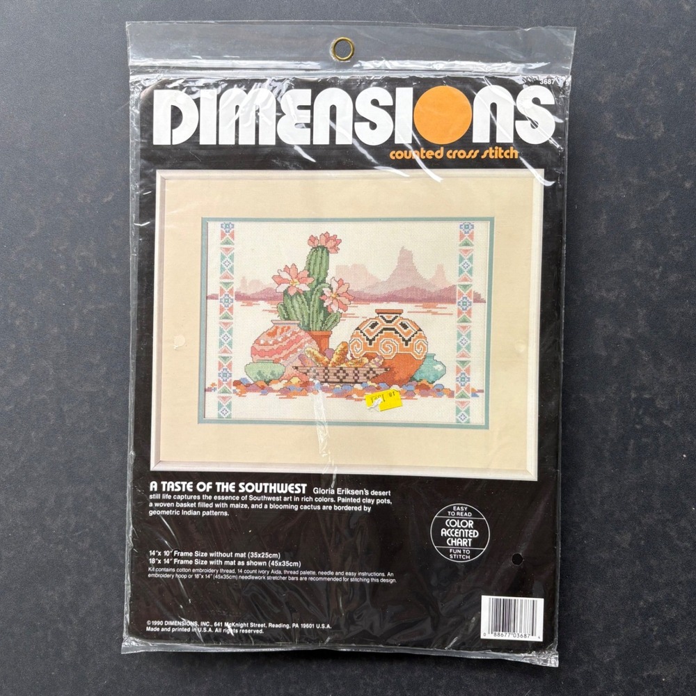 Vintage Dimensions Southwest Cross Stitch Kit Gloria Eriksen Cactus Desert